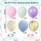 Pastel Balloons, 65 PCS Pastel Color Balloons, Macaron Balloons mit Glitter Gold Confetti Balloons for Easter Balloon Arch, Colorful Biodegradable Balloons for Rainbow Girls Birthday Party Decoration